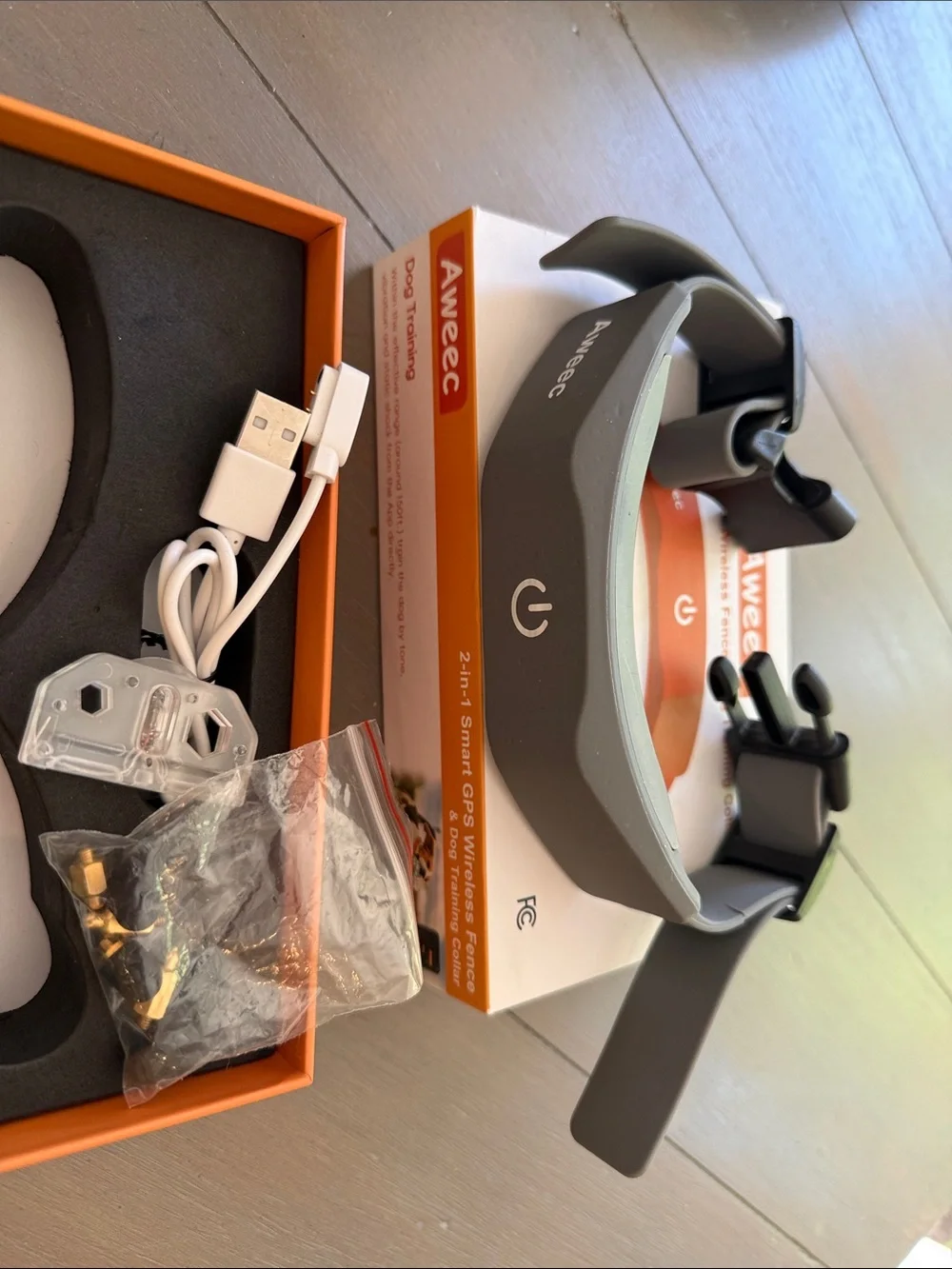 Gray 2-in-1 Smart GPS Wireless Fence & Dog Training Collar